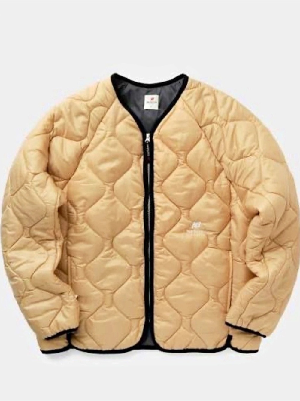 New Balance Quilted Bomber Jacket Tan made in USA